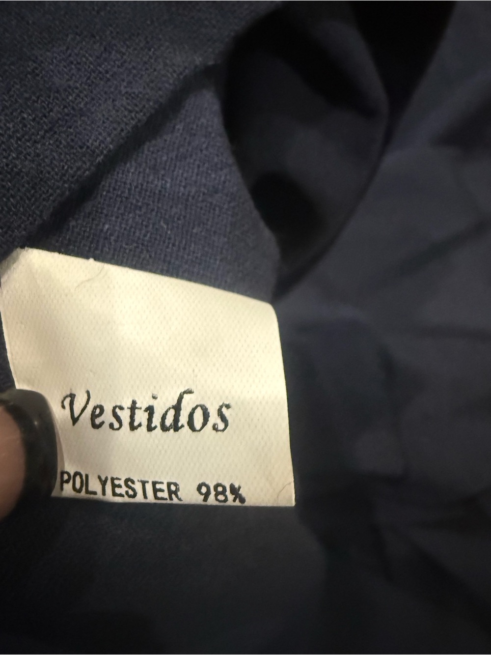 Vestidos Button-Front Navy Midi Skirt with Pockets - Picture 6 of 6